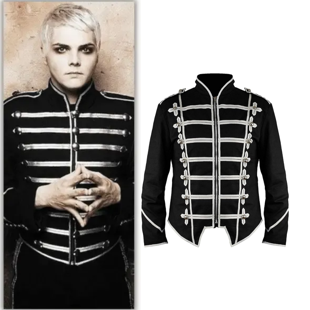 Black Parade Costume Steampunk Military Drummer Parade Jacket