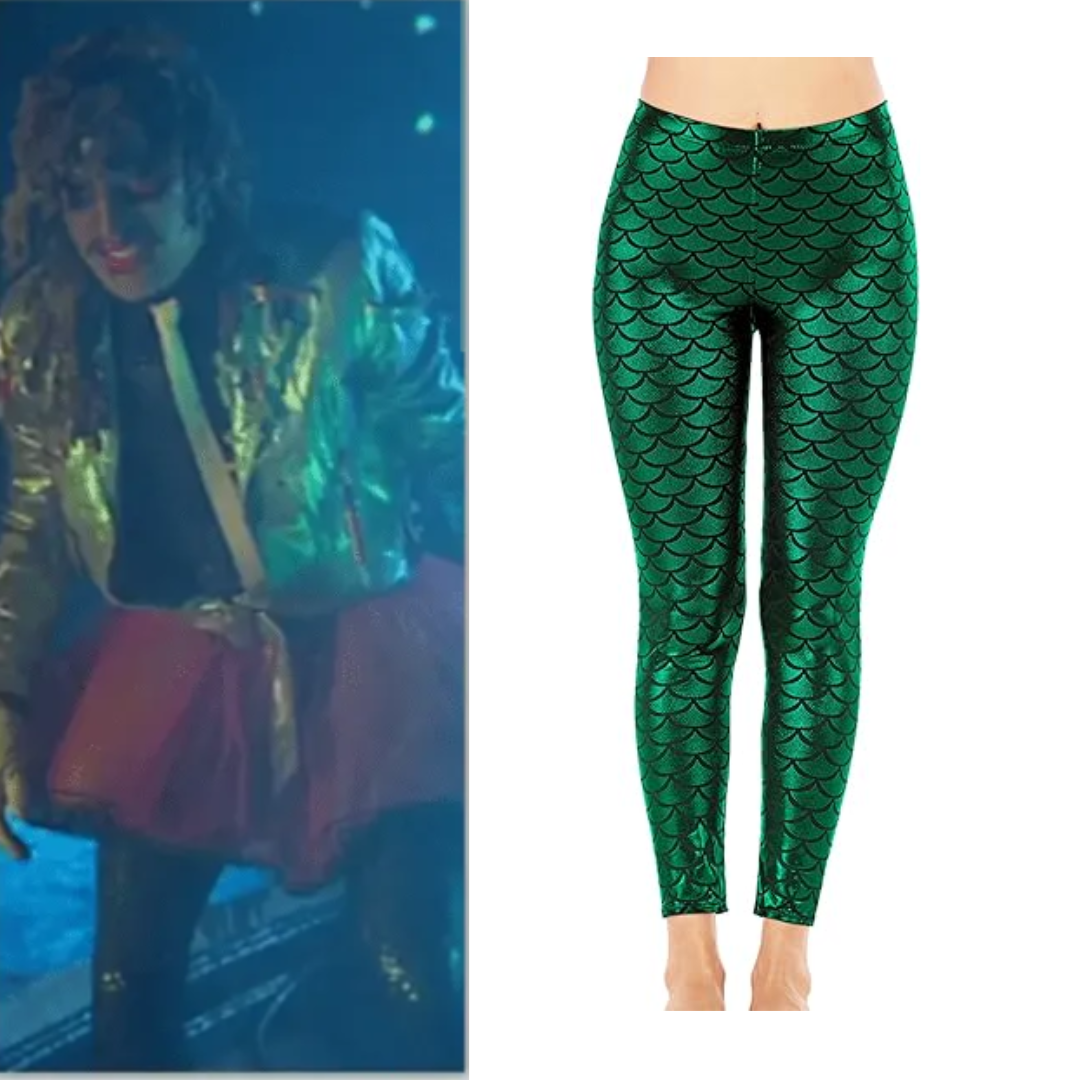 The Mighty Boosh Old Gregg Halloween Costume Shiny Fish Scale Mermaid Leggings