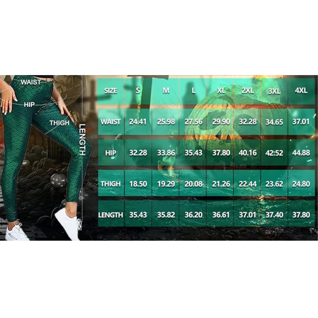 The Mighty Boosh Old Gregg Halloween Costume Shiny Fish Scale Mermaid Leggings