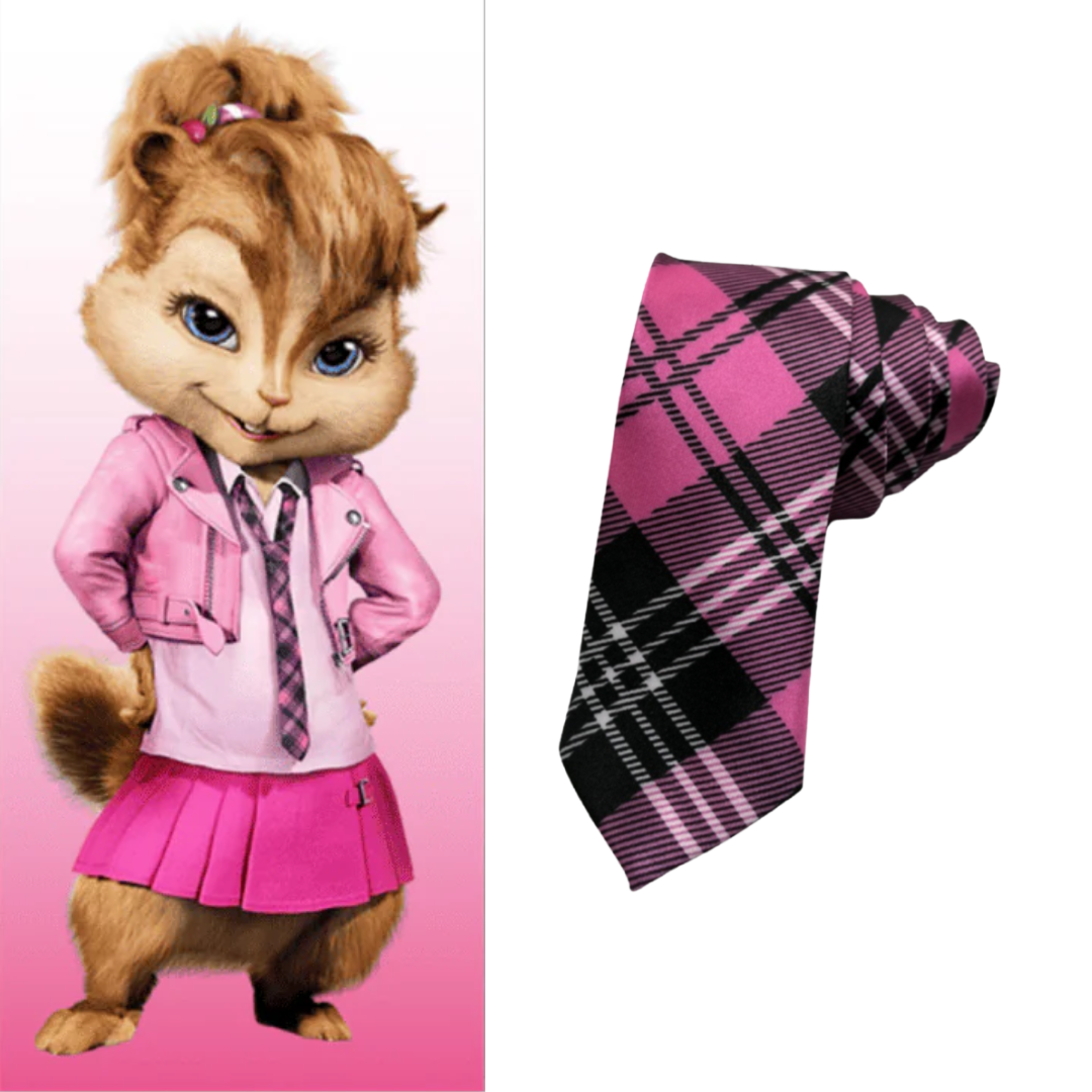 Brittany Chipette Costume Pink Tie Necktie