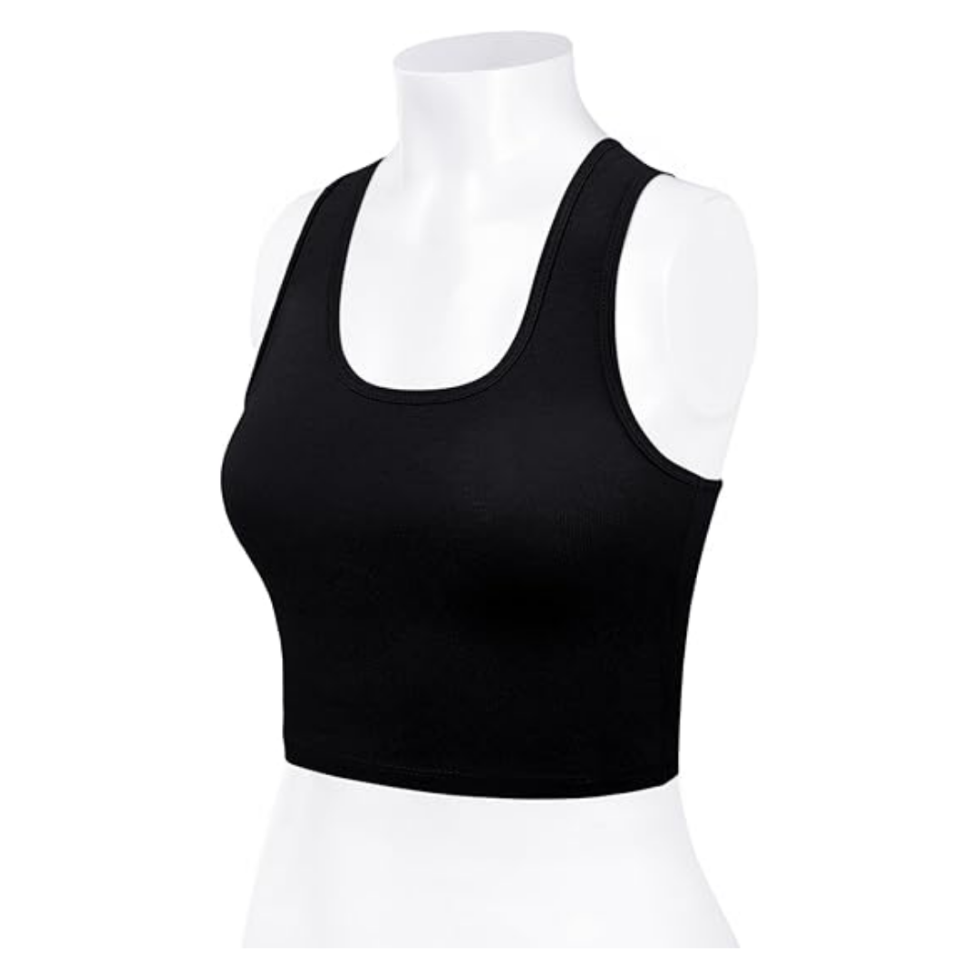 Black Lagoon Revy Cosplay Sleeveless Racerback Crop Tank Top