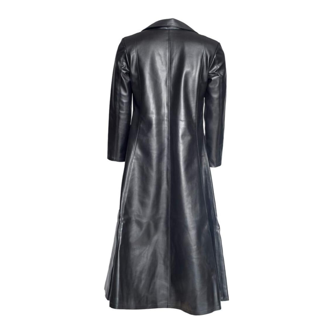 Blade Costume Retro Leather Vintage Long Coat Trench