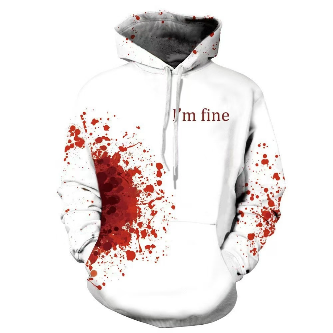 Creepypasta Jeff The Killer Costume 3D Blood Printed Sweatshirt