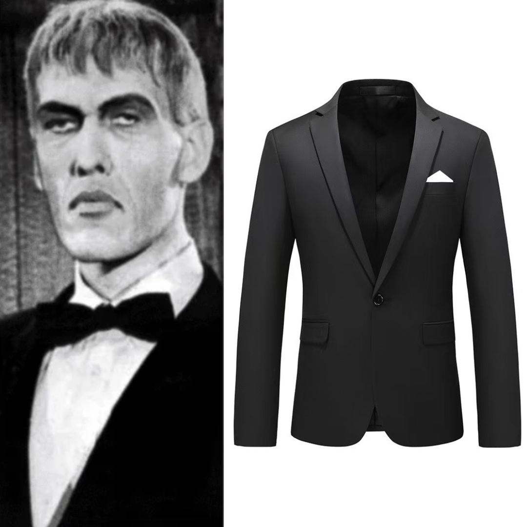 The Addams Family Lurch Costume Black One Button Blazer