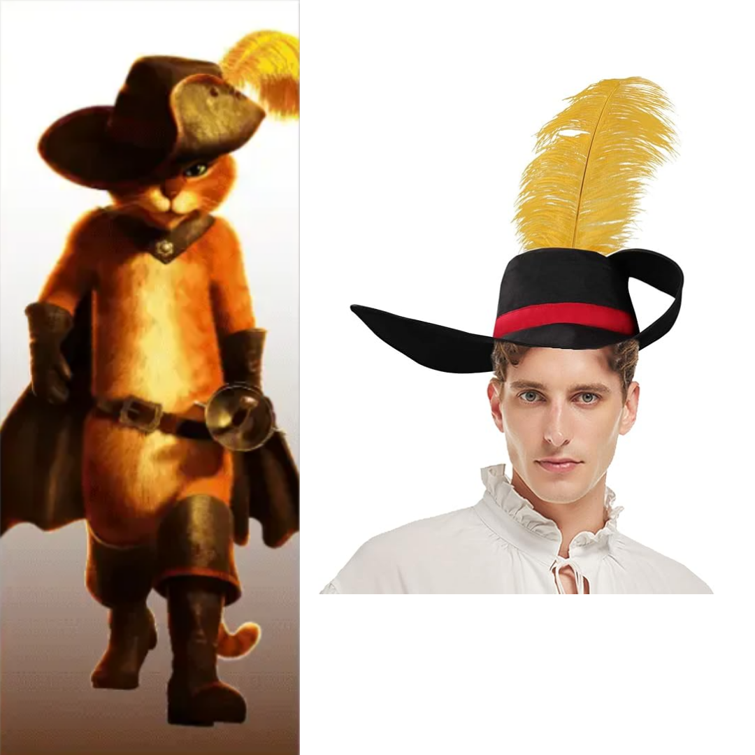 Shrek Franchise Puss-In-Boots Costume Cosplay Hat