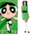 The Powerpuff Girls Buttercup Costume Green Mini Dress