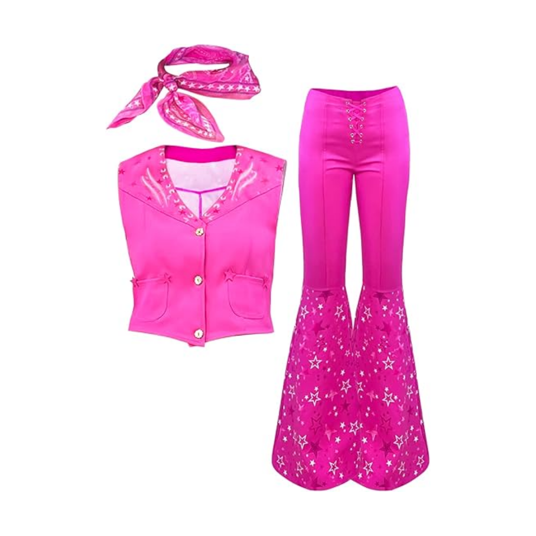 Barbie Halloween Costume Pink Hippie Disco Costume