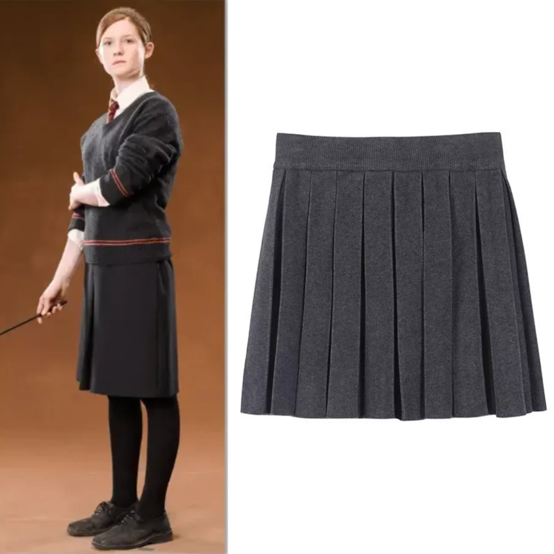 Harry Potter Ginny Weasley Costume Pleated Skirt