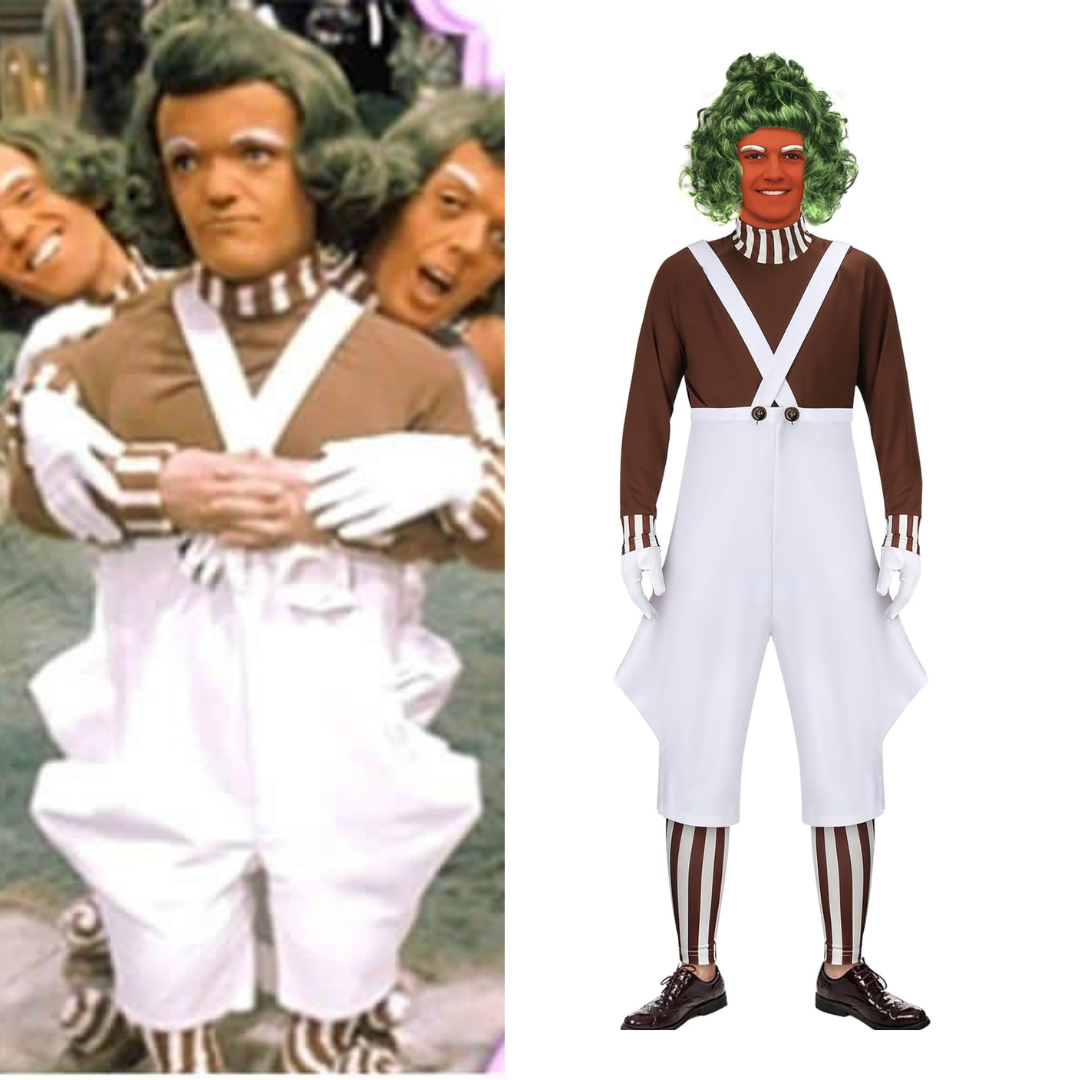 Charlie And The Chocolate Factory Oompa Loompa Costume Jumpsuit Outfit