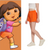 Dora The Explorer Dora Costume Girls Athletic Shorts