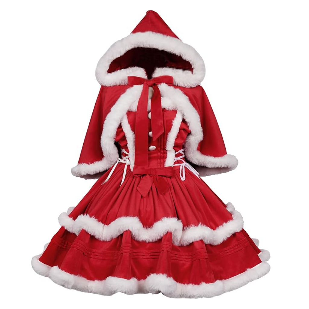 christmas dress with cape Costume Suit Cloak Red Rent Reformation Ericka Lace Size:34 Unhemmed WAREHOUSELOCATION--HQ12 1 x Womens Cape