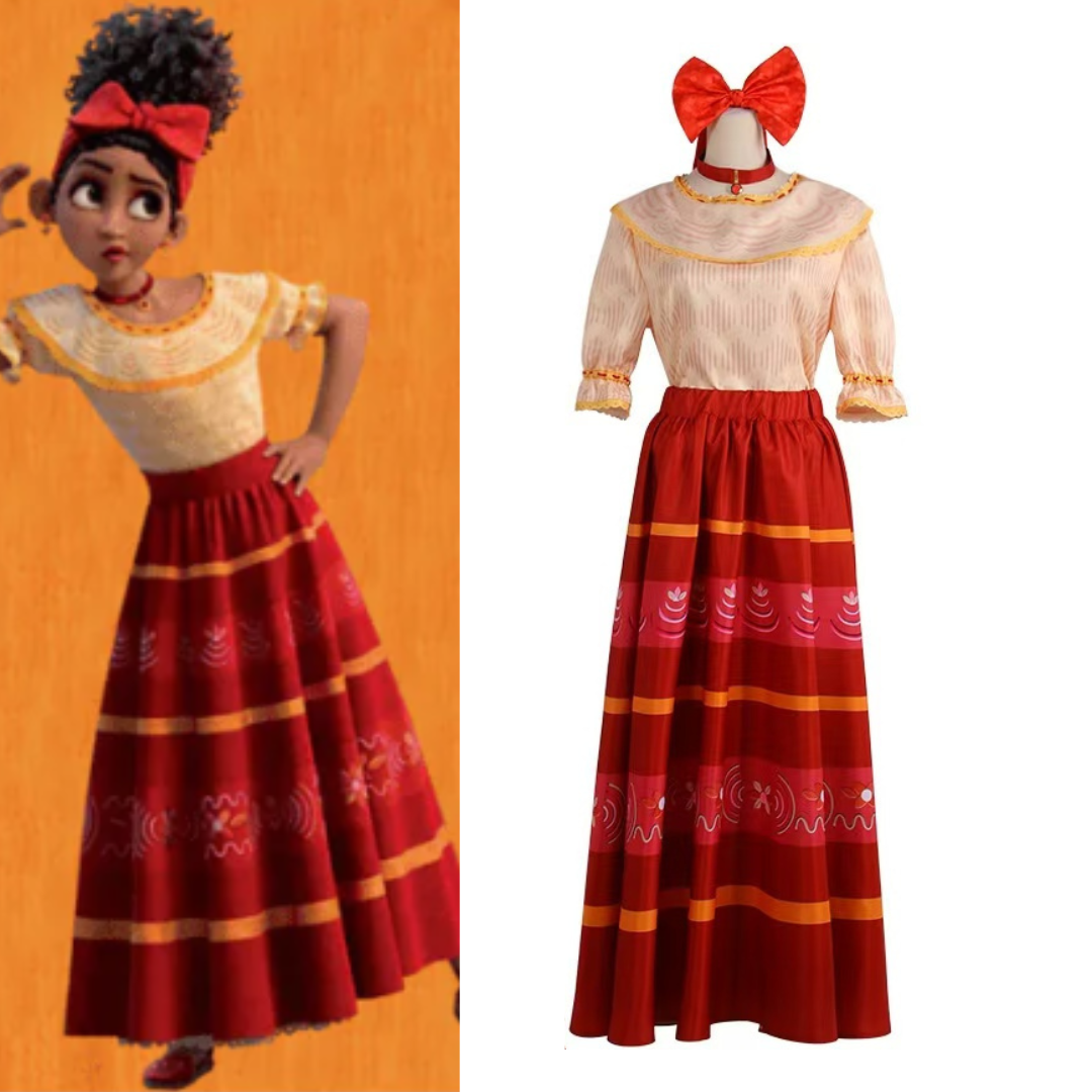 Dolores Encanto Costume Princess Dress Set