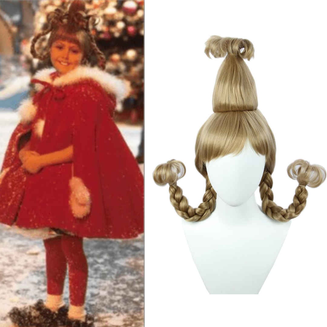 How the Grinch Stole Christmas Cindy Lou Who Costume Cosplay Wig