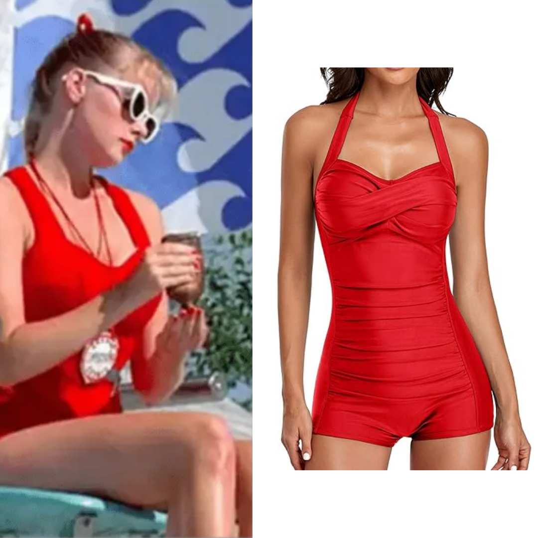 The Sandlot Wendy Peffercorn Costume Elegant Inspired Boy-Leg One Piece Swimsuit