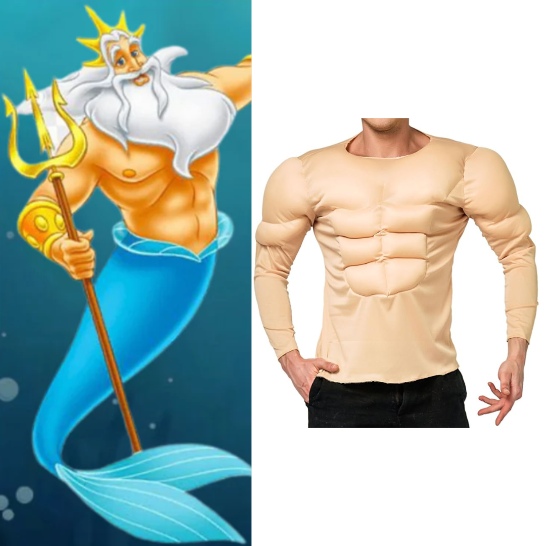 The Little Mermaid King Triton Costume Muscle Shirt