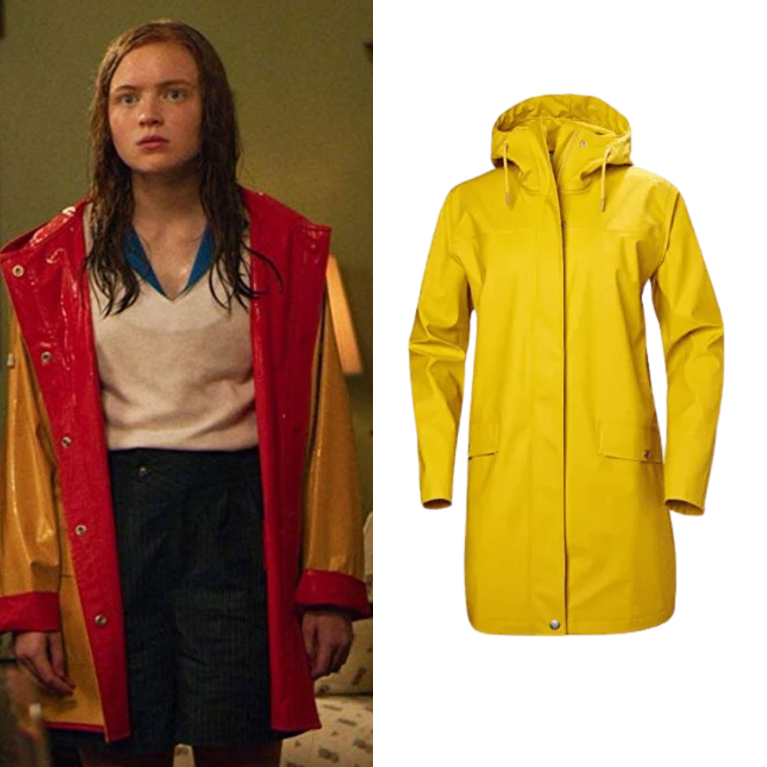 Stranger Things Max Mayfield Costume Hooded Waterproof Windproof Rain Coat