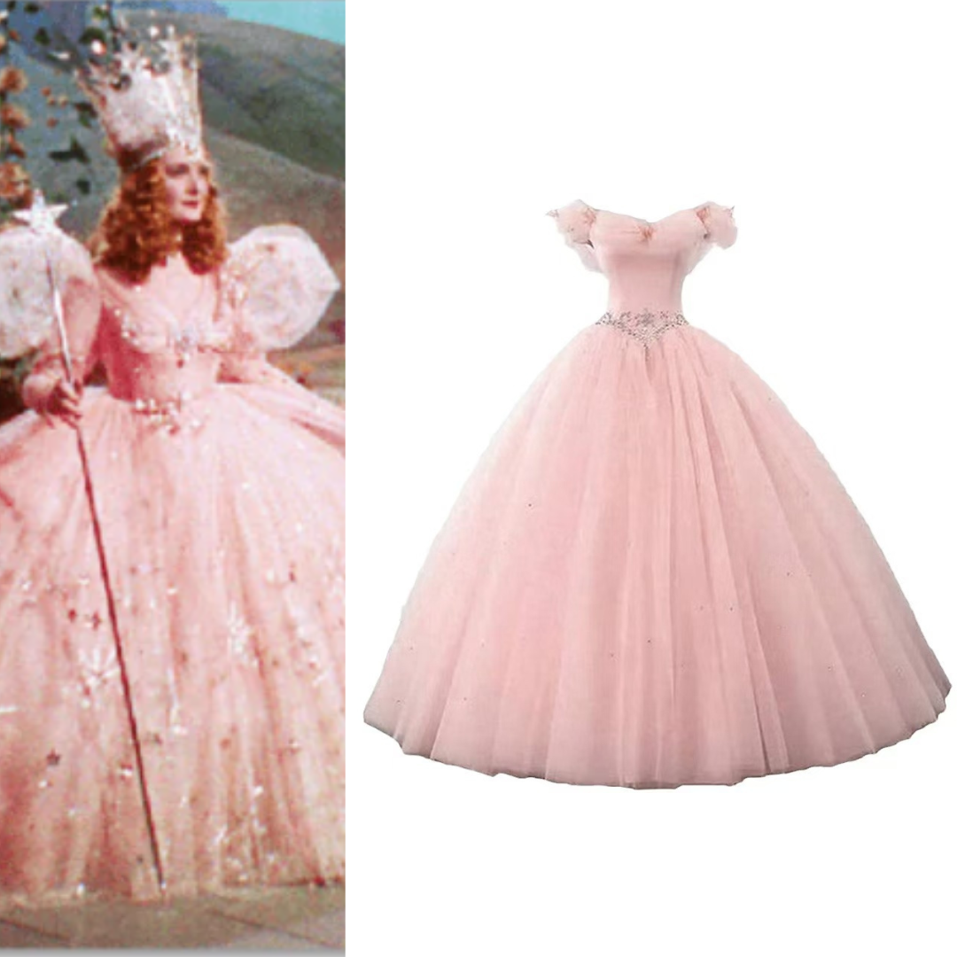 The Wizard of Oz Glinda the Good Witch Costume Lace Tulle Dress