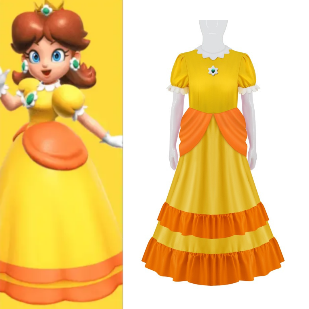 Princess Daisy Costume Pattern Kids Super Mario Princess Daisy Cosplay