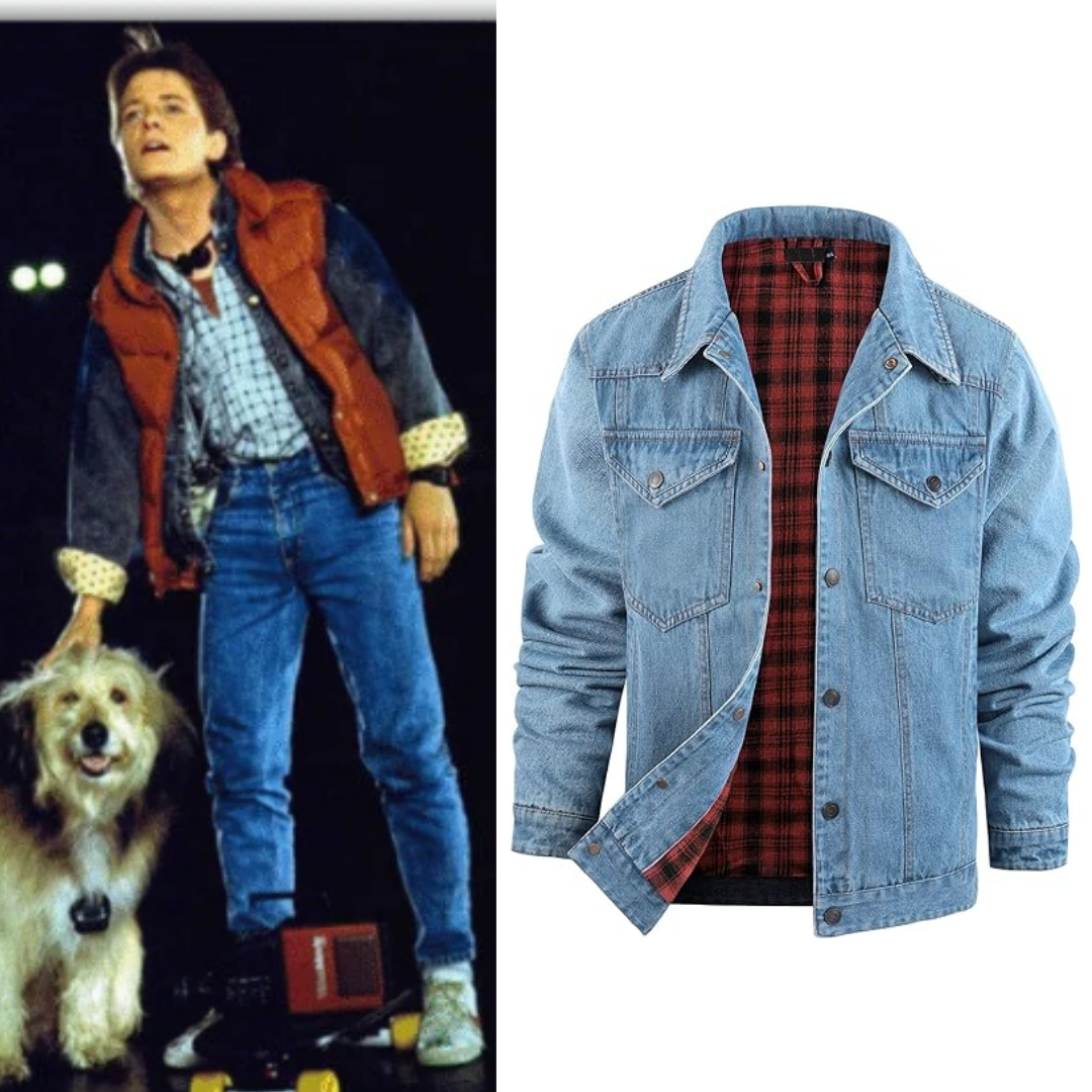 Back To The Future Marty McFly Costume Denim Jacket