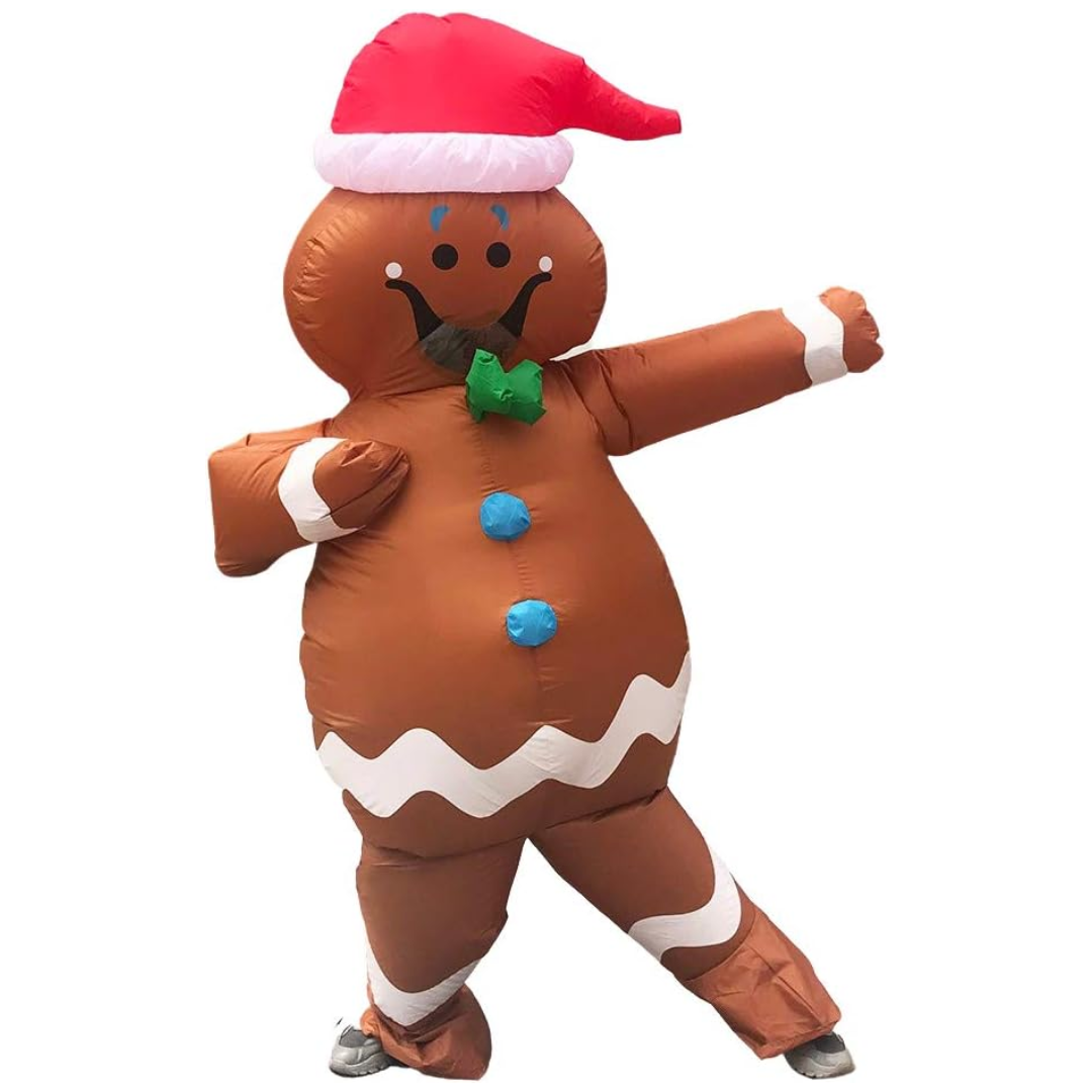 Christmas Inflatable Gingerbread Man Costume