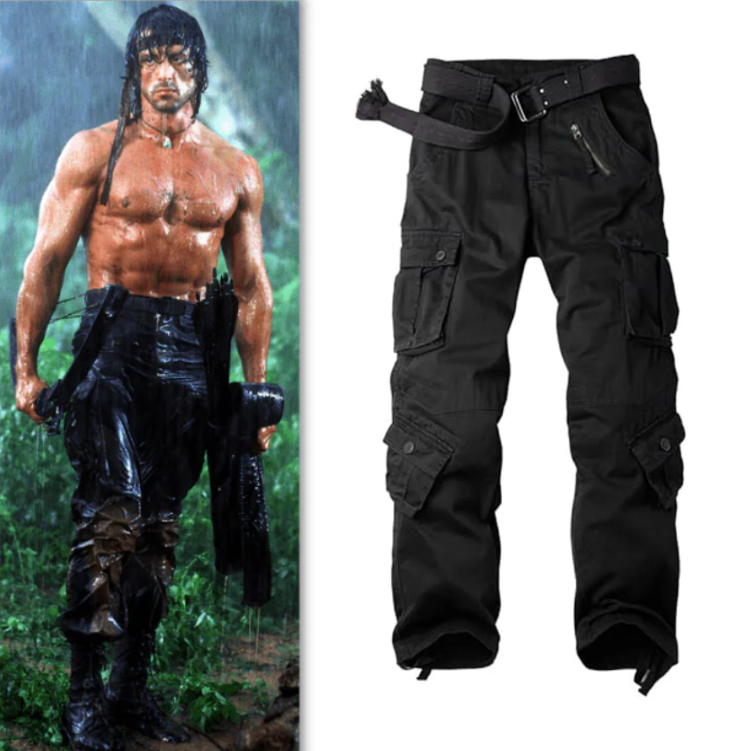 Rambo Costume Cotton Casual Cargo Work Pants