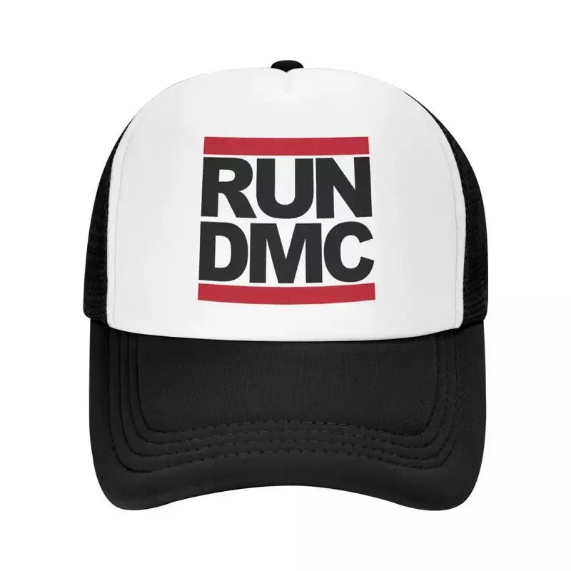 Run-DMC Logo Trucker Hats Unisex Hip-Hop Hat Trucker Hat