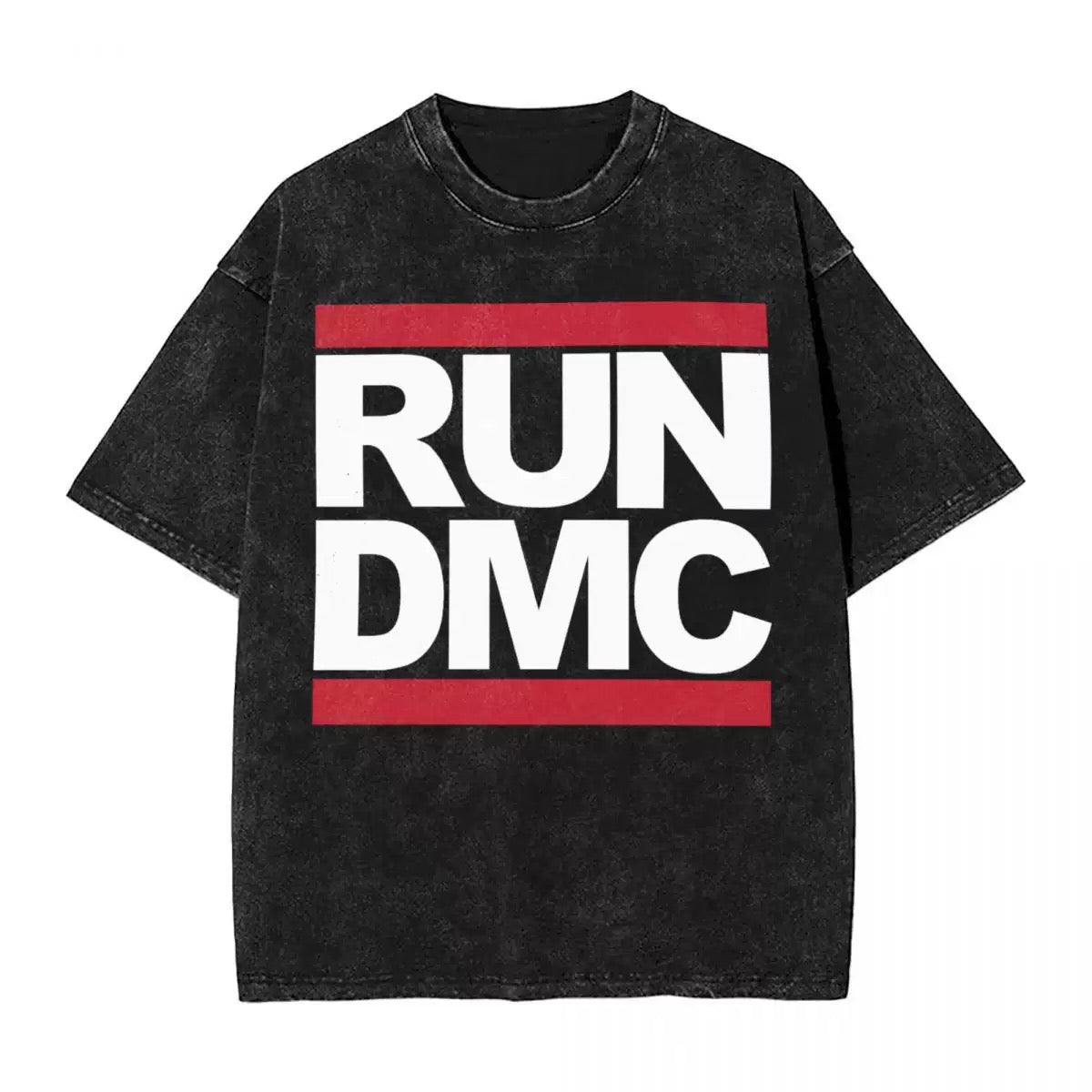 Run DMC Logo Hip Hop Novelty T-Shirts Oversize