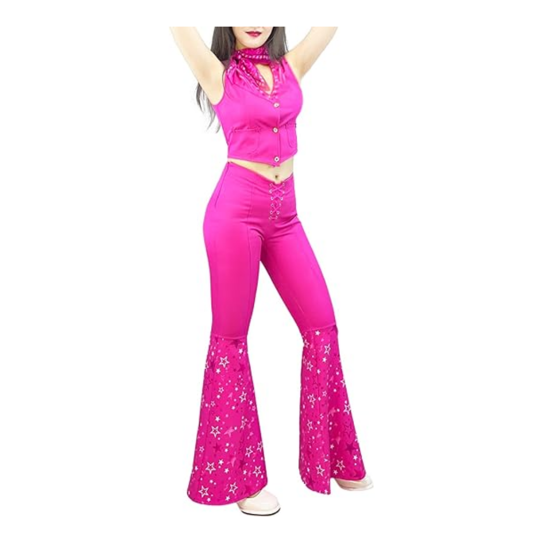 Barbie Halloween Costume Pink Hippie Disco Costume