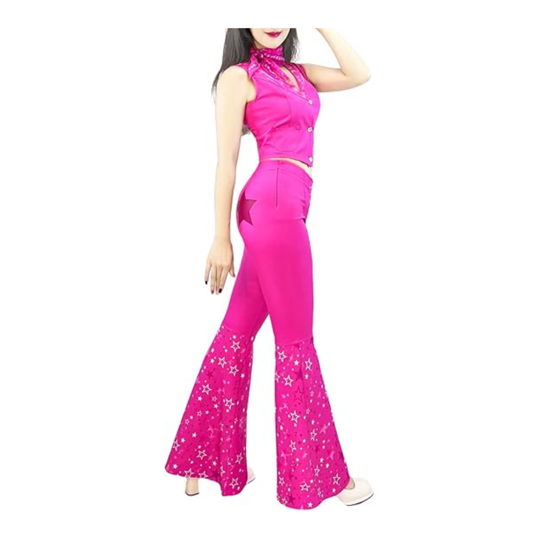 Barbie Halloween Costume Pink Hippie Disco Costume