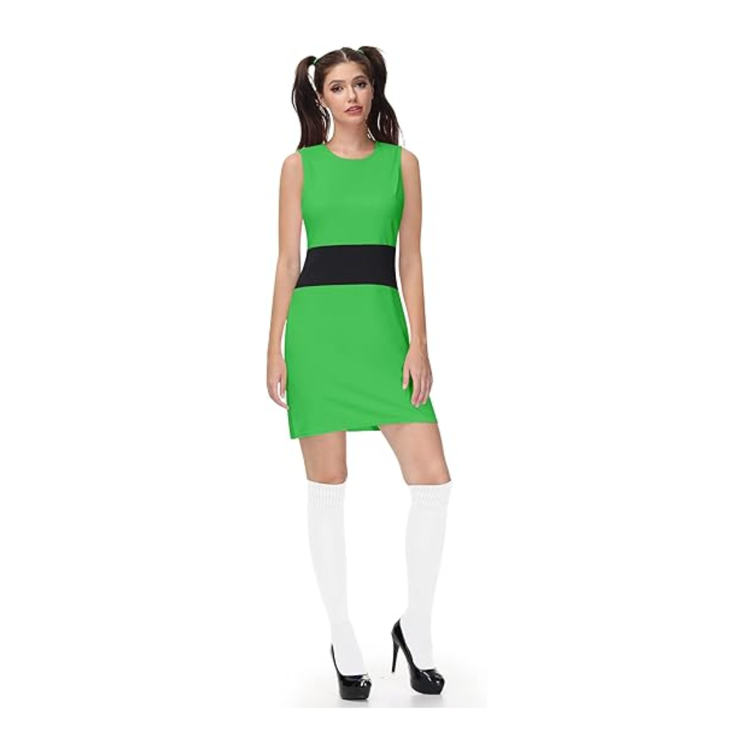 green powerpuff dress Toughest Fighter Mesh Dress