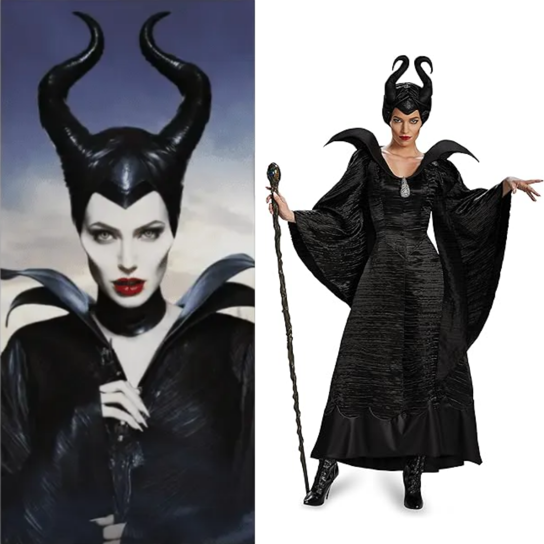 Maleficent Cosplay Dress, Headpiece store and Staff