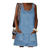 Pippi Longstocking Costume Sleeveless Casual Denim Dress with Pockets