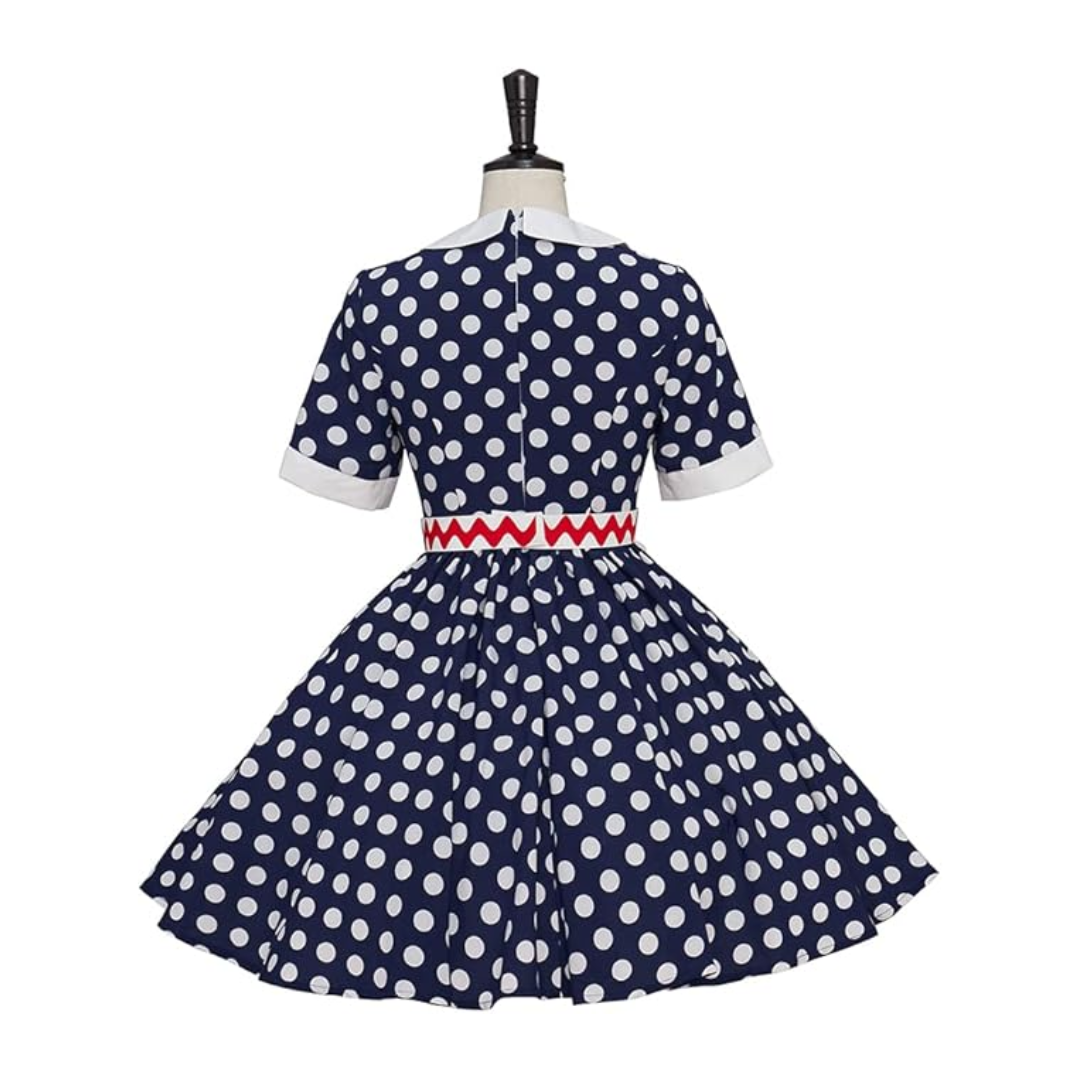 I Love Lucy Costume Polka Dot Dress with Apron - Quda Halloween