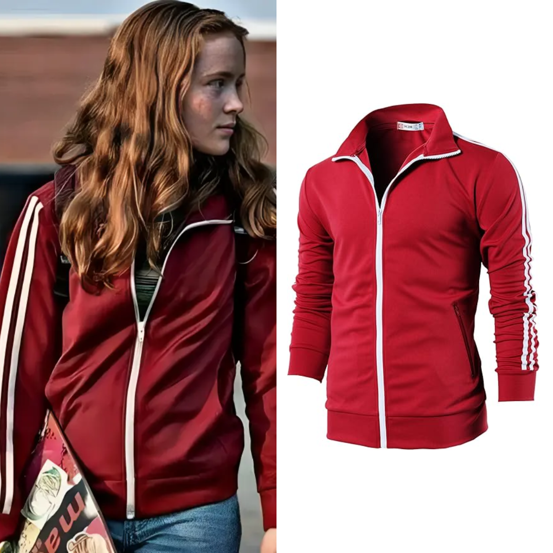 Stranger Things Max Mayfield Costume Slim Fit Track Lightweight Jacket