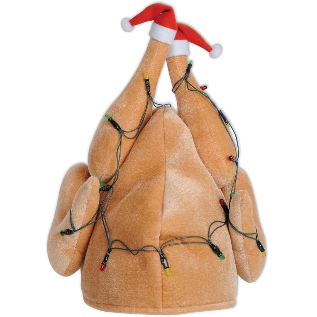 Plush Light-Up Christmas Turkey Hat