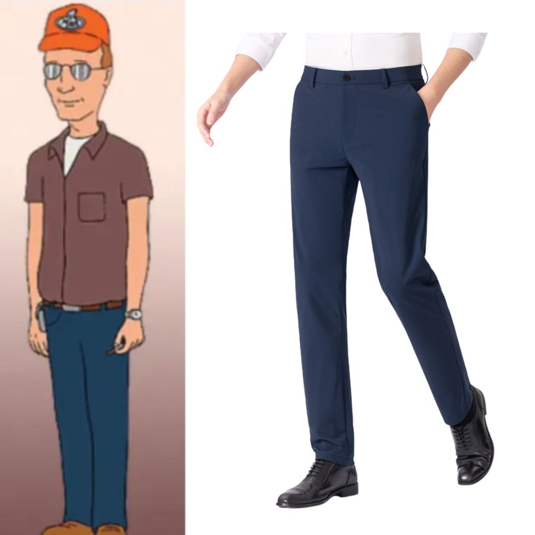 King of the Hill Dale Gribble Costume Navy Pants