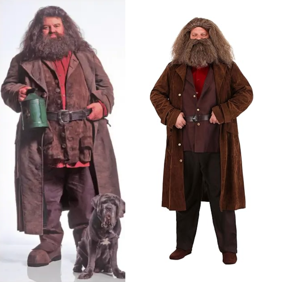 Harry Potter Hagrid Costume Brown Jacket Suit