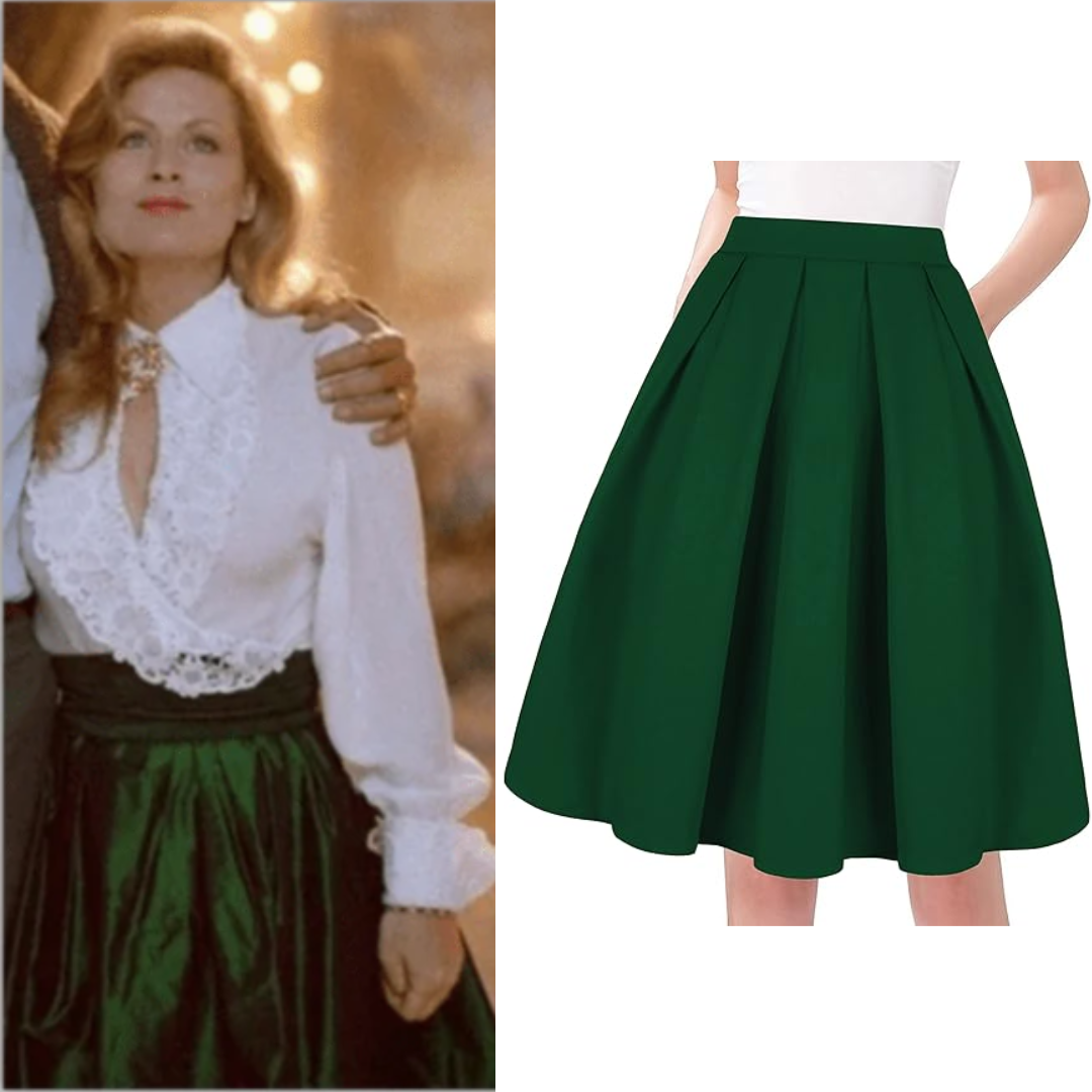 National Lampoon&#39;s Christmas Vacation Ellen Griswold Costume Vintage A-line Midi Skirt