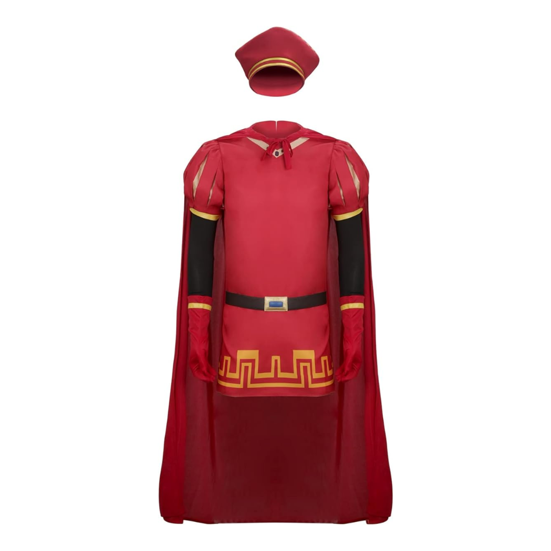 Shrek Lord Farquaad Costume Red Cloak Top Full Set