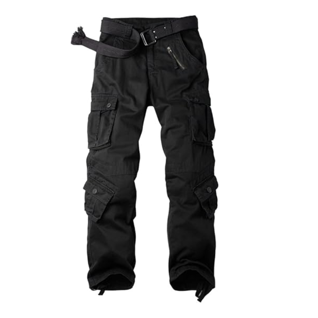 Tactical Black Cargo Pants – Cotton Casual Military Work Pants, Superhero Halloween Costume Style