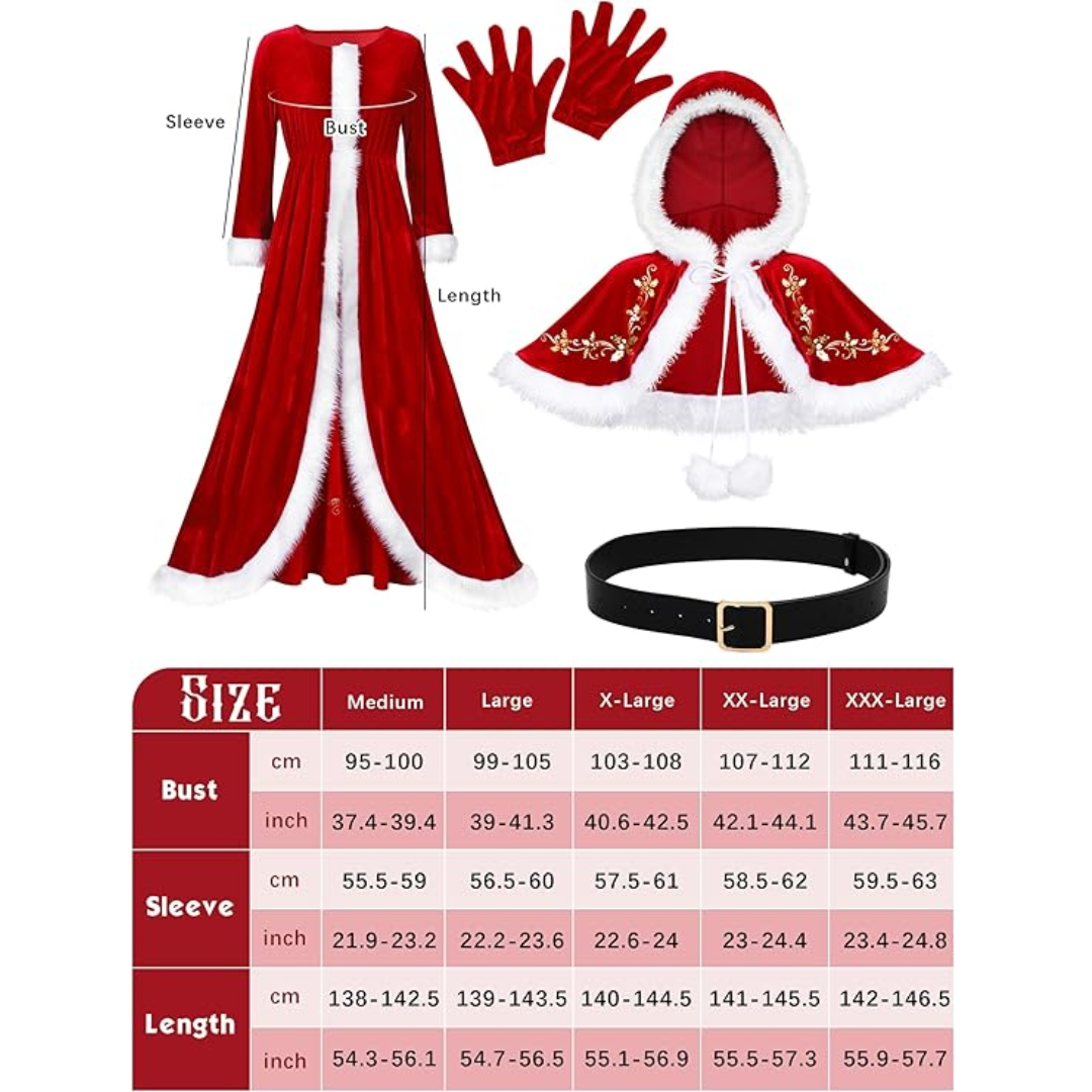 mrs claus christmas dresses Amazon.com: Patelai Mrs. Santa Claus Costume for Women Cosplay Christmas Dress Fluffy Velvet Costume for Christmas(Classic,Large): Clothing, Shoes & Jewelry