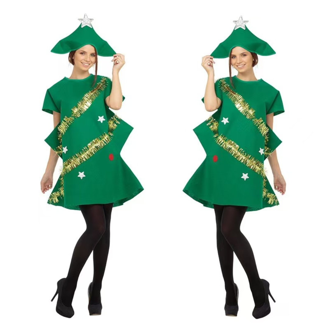 Christmas Costume Christmas Tree Dress and Hat Set