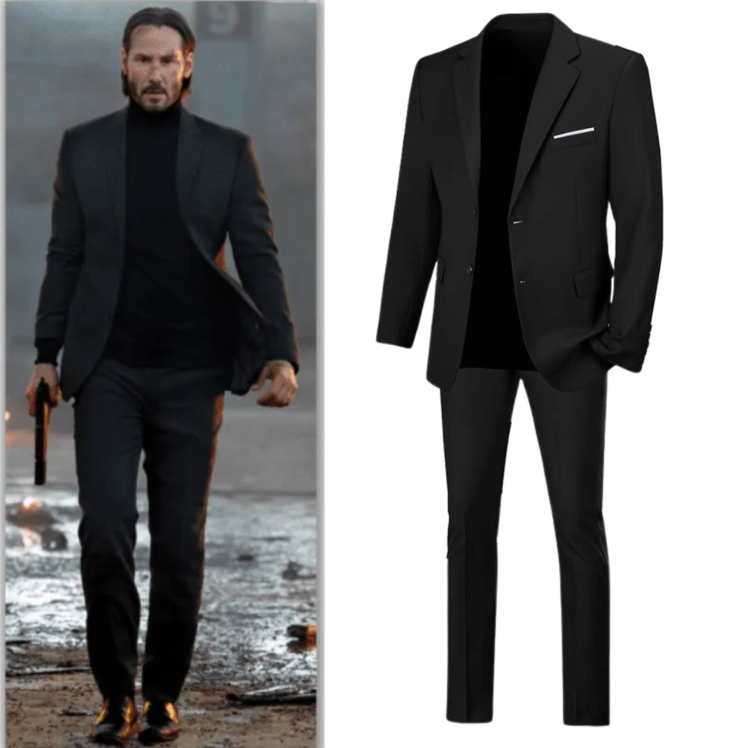 John Wick Costume Slim Fit 2 Piece Suit