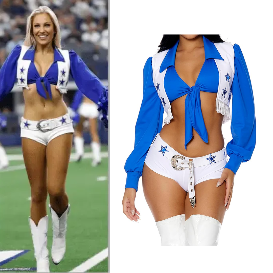 Dallas Cowboy Cheerleader Costume Field Star Sexy Cheerleader Costume