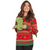 3D T-Rex Red and Green Adult Ugly Christmas Sweater