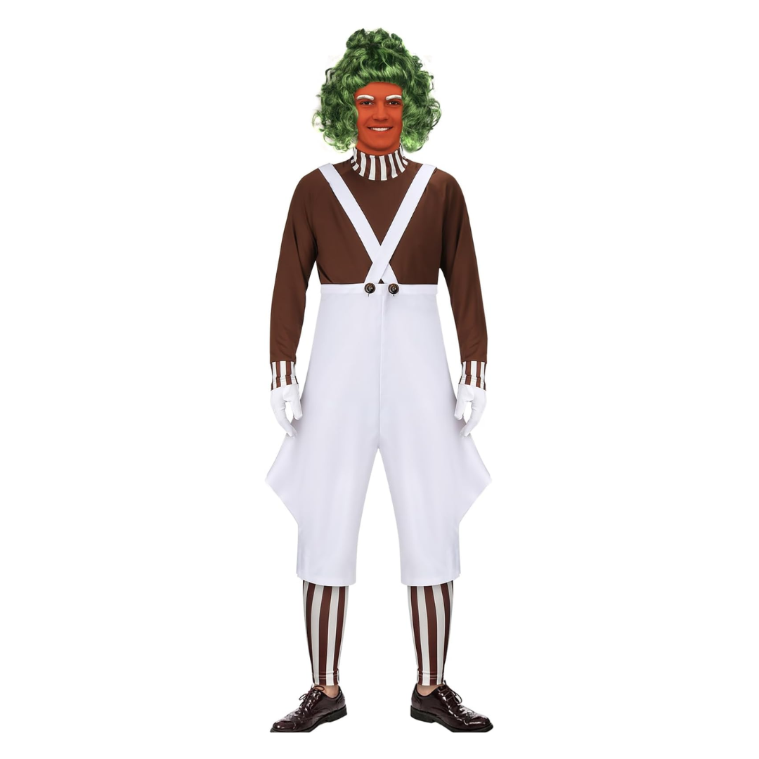 Charlie And The Chocolate Factory Oompa Loompa Costume Jumpsuit Outfit