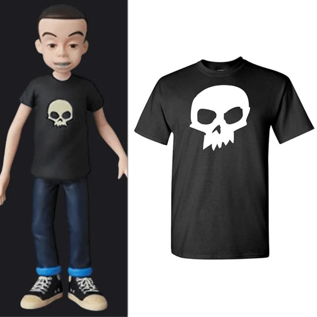 Toy Story Sid Costume Skull T-Shirt