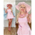 Barbie Halloween Costume Pink Party Dress with Accessories