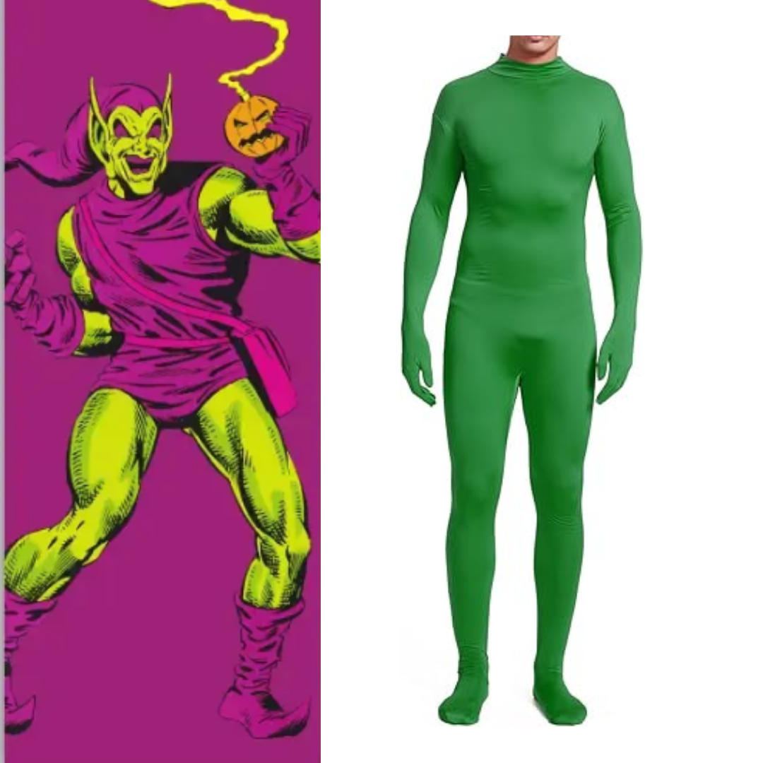 Spider-Man Green Goblin Costume Green Body Suit