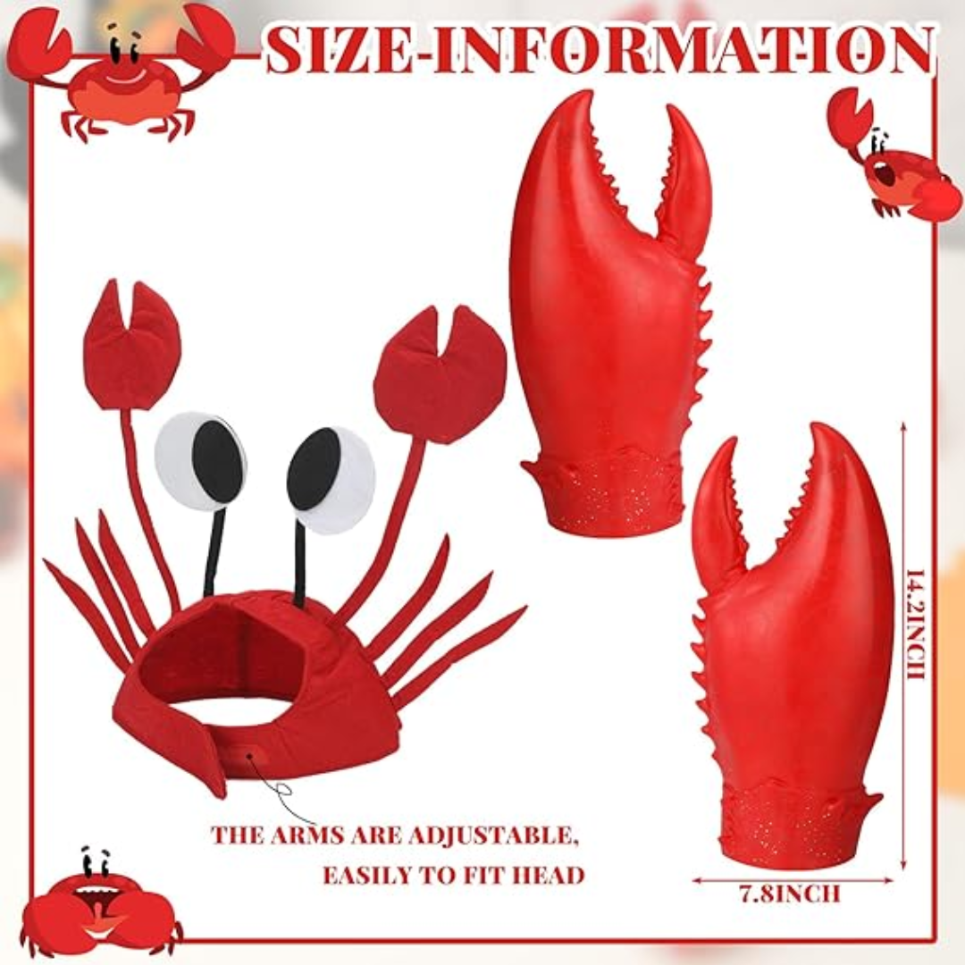 SpongeBob Squarepants Mr. Krabs Costume Crab Claws and Hat